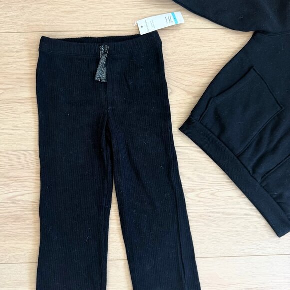 Calvin Klein Girls 2-Piece Set – Size 5T, Sweatshirt + Ribbed Pants, New w/ tags - Picture 2 of 7